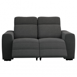 20korting-LeenBakker-BankJamesElektrischVerstelbaar2-zits-Supple-Antraciet-Stof-Grijs-95x160x100Cm