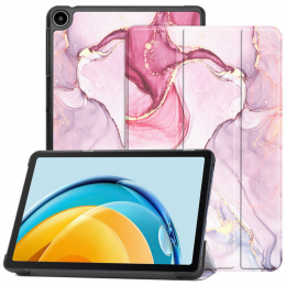 Hoozey-TablethoesgeschiktvoorAppleiPadAir112024AppleAppleiPadAir112024AppleiPadAir1092022-Sleepcover-Marmerprint-Roze