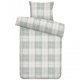 25korting-LeenBakker-DekbedovertrekLaurens-Off-white-140x200220Cm-PolyesterKatoen-Groen