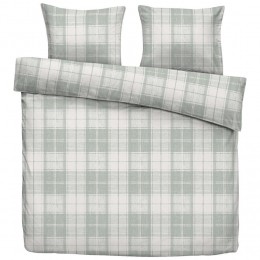 25korting-LeenBakker-DekbedovertrekLaurens-Off-white-240x200220Cm-PolyesterKatoen-Groen