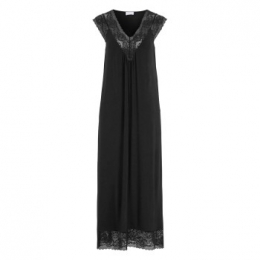 DamellaLongViscosePlainSleevelessNightdressActie