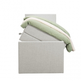 25korting-LeenBakker-BoxspringMetOpbergruimteEnVoetbordLivEgaal-Ecru-90x200cm-Stof-Crme