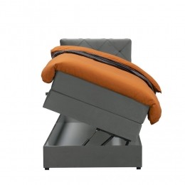 25korting-LeenBakker-BoxspringMetOpbergruimteLivGeruit-90x200Cm-StofVelvet-Grijs