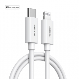 JOYROOM-USB-CnaarLightning-OplaadkabelgeschiktvoortoestellenmeteenLightningaansluiting-12Meter-27W-Wit