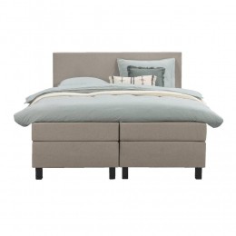 25korting-LeenBakker-BoxspringLivEgaal-180x200Cm-VierkantePoot-Stof-Beige