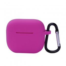 Case2go-HoesjegeschiktvoorAppleAirpodsPro-SiliconenAirpodsHoesmetKarabijnhaak-CasevoorAirpods3-Paars