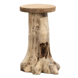 20korting-LeenBakker-BijzettafelBorneoHoog-Teak-65x35Cm-Teakhout-Bruin