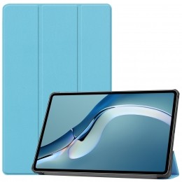 TablethoesgeschiktvoorHuaweiMatePadPro1262021-Tri-FoldBookCase-LichtBlauw