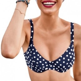 RosaFaiaBlueDotsLunaBikiniBraActie