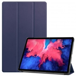 LenovoTabP11Hoes-11Inch-Tri-FoldBookCase-AutoSleepWakeFunctie-DonkerBlauw