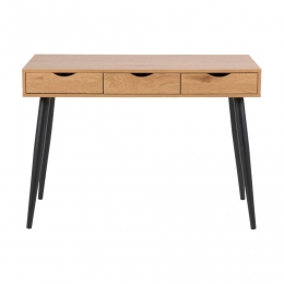 LeenBakker-BureauMontijo-Eiken-771x110x50Cm-Spaanplaat-Zwart