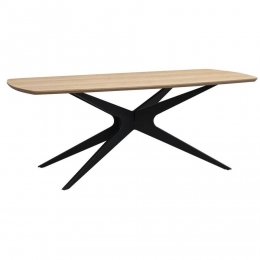 LeenBakker-EettafelSuzanne-Naturel-220x100Cm-MDF-Bruin