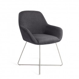 JesperHomeEetkamerstoelKushiCrossSteel-Black-Out