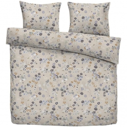 LeenBakker-DekbedovertrekJinte-Zandblauw-240x220Cm-Polyester-BlauwBeige