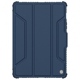 HoesgeschiktvoorSamsungGalaxyTabS7-NillkinPULerenExtremeTri-FoldBookCase-Cameraprotectie-AutoSleepWake-upFunctie-MetPencilHouder-Blauw