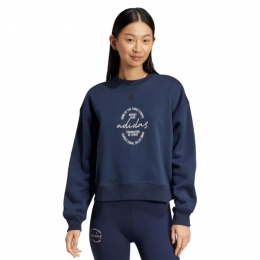 AdidasSignatureGraphicPrintFleeceLooseSportsweaterDamesXL42