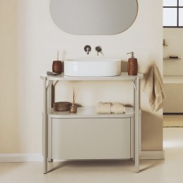 KaveHomeBadkamermeubelArely90x40cm-Beigeexclwaskom