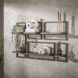 LifestyleFurnWandplankDishonAntiekBrassSetvan5stuks-Bronsantiek