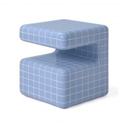 JesperHomeBijzettafelTakamu45x45cm-CashmereGrid-Vierkant