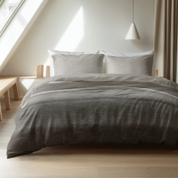 Sale-30DekbedovertrekKatoen-Flanel-StoneStripe-Taupe-Tweepersoons200x200Cm-TaupeFlanel-Effen-SleeptimeElegance-Dekbed-Discounternl