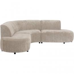 20korting-LeenBakker-HoekbankLunaRond-Rebel-Stof-Beige-260x260x80Cm