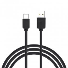 UniverseleUSBnaarUSB-Ckabel-KabelgeschiktvoortoestellenmetUSB-Caansluiting-3Meter-Zwart