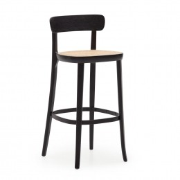 KaveHomeBarkrukRomaneBeukenhoutenrotan-Zwartzithoogte75cm