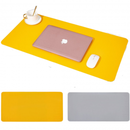 MuismatXXL-BureauOnderlegger-Muismatten-AntiSlip-120x60cm-Kunstleer-GeelGrijs