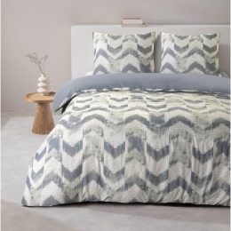 LeenBakker-DekbedovertrekViggo-240x220Cm-Polyester-Blauw