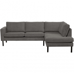 20korting-LeenBakker-HoekbankCollinRechts-Antraciet-Stof-Grijs-195x247x81Cm