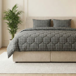 WasbaarEasyDekbedZonderOvertrek-ZonderOvertrek-McGregorSquares-Grijs-Dekbed-Discounternl