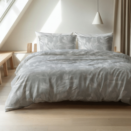 Sale-34DekbedovertrekKatoenFlanel-Rosa-Eenpersoons140x200Cm-GrijsAntracietMeerkleurigFlanel-Strepen-SleeptimeElegance-Dekbed-Discounternl