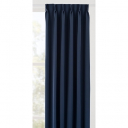 LeenBakker-GordijnstofMilanoSemiVerduisterend-Donker-Polyester-Blauw-B145Cm