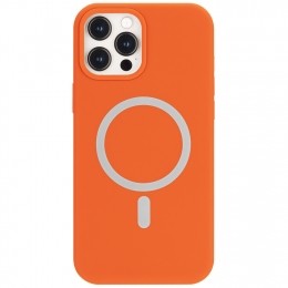 HoesgeschiktvooriPhone12ProMaxApplemagnetischeRingampoplaadfunctie-TPUBackCover-Oranje
