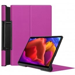 TabletHoesgeschiktvoorLenovoYogaTab132021-Tri-FoldBookCase-Paars