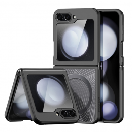DuxDucis-TelefoonHoesjegeschiktvoordeSamsungZFlip6-BackCover-AimoMagSeries-Zwart