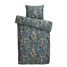 25korting-LeenBakker-DekbedovertrekSophiaBloemen-140x200220Cm-KatoenSatijn-Blauw