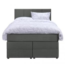 25korting-LeenBakker-BoxspringMetOpbergruimteLivGeblokt-120x200Cm-StofVelvet-Grijs