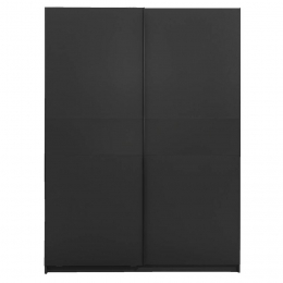 LeenBakker-SchuifdeurkastGenua-Antraciet-204x150x60Cm-Spaanplaat-ZwartGrijs-1506x204x603Cm