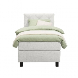 25korting-LeenBakker-BoxspringLivGeruit-Ecru-90x200Cm-VierkantePoot-Stof-Crme