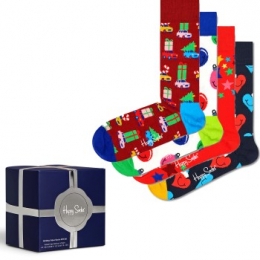 Happysocks4stuksHolidayVibesGiftBoxActie