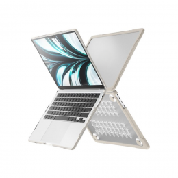 Case2go-Laptoptas-HardcoverHoesvoorMacbookAir136Inch2022-Laptophoes-360Bescherming-LaptopSleeve-LaptopTas-Beige