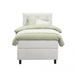 25korting-LeenBakker-BoxspringLivGeruit-Ecru-90x200Cm-RondePoot-Stof-Crme