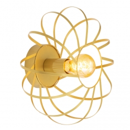 LeenBakker-WandlampPamplonaE27-Goudkleur-15x30Cm-IJzer-Goudkleurig