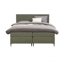 25korting-LeenBakker-BoxspringLivEgaal-180x200Cm-SlankePoot-Stof-Groen