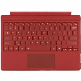 Case2go-BluetoothtoetsenbordgeschiktvoorMicrosoftSurfacePro34567-QWERTY-BluetoothKeyboardCover-Mettouchpadentoetsenbordverlichting-Rood