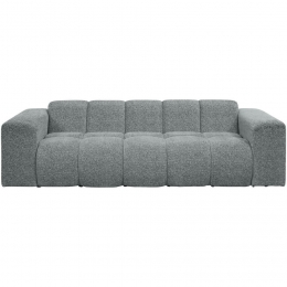 20korting-LeenBakker-BankBeau3-zits-Raven-Stof-Grijs-94x247x70Cm