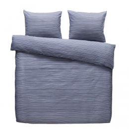 LeenBakker-DekbedovertrekRees-Blauw-200x200Cm-KatoenPolyester-Grijs