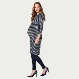 NoppiesZwangerschapsjurkPositiejurk34MouwMarinestreep
