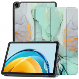 Hoozey-TablethoesgeschiktvoorAppleiPadAir112024AppleAppleiPadAir112024AppleiPadAir1092022-Sleepcover-Marmerprint-Groen